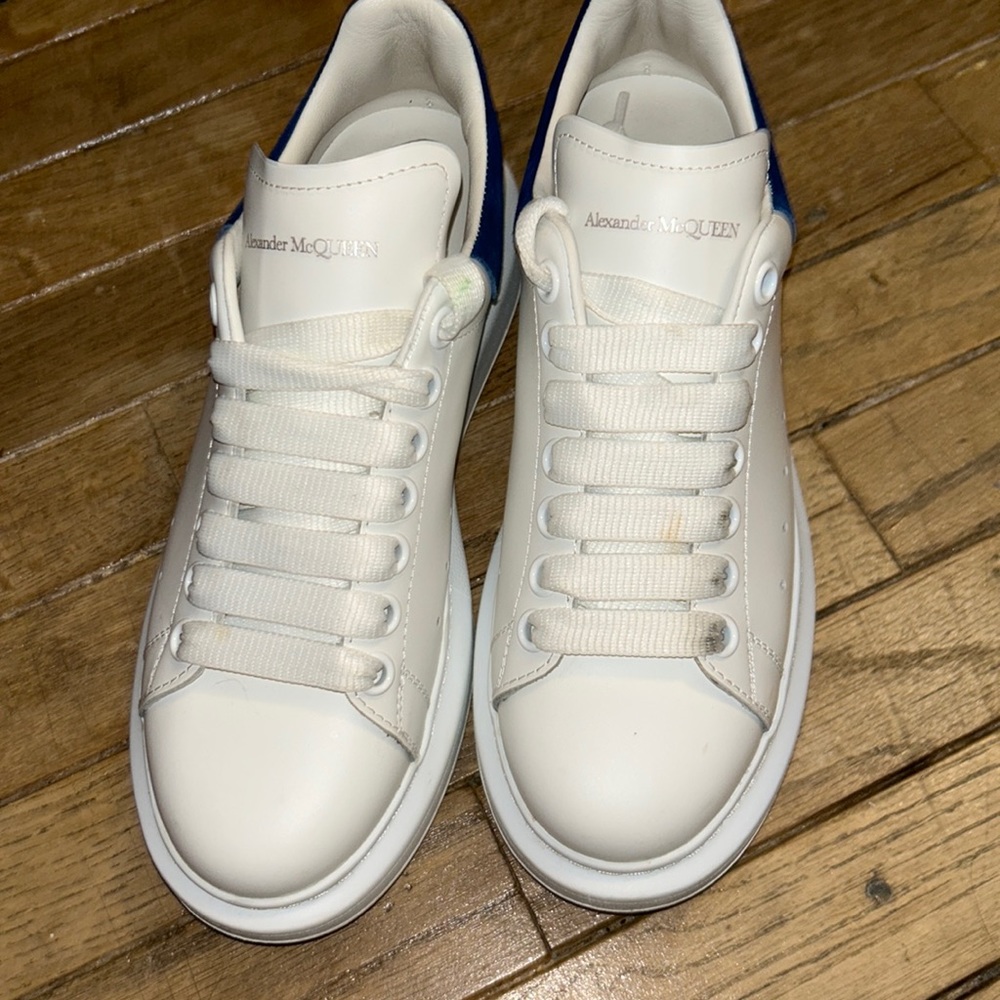 blue and white Alexander Mcqueens